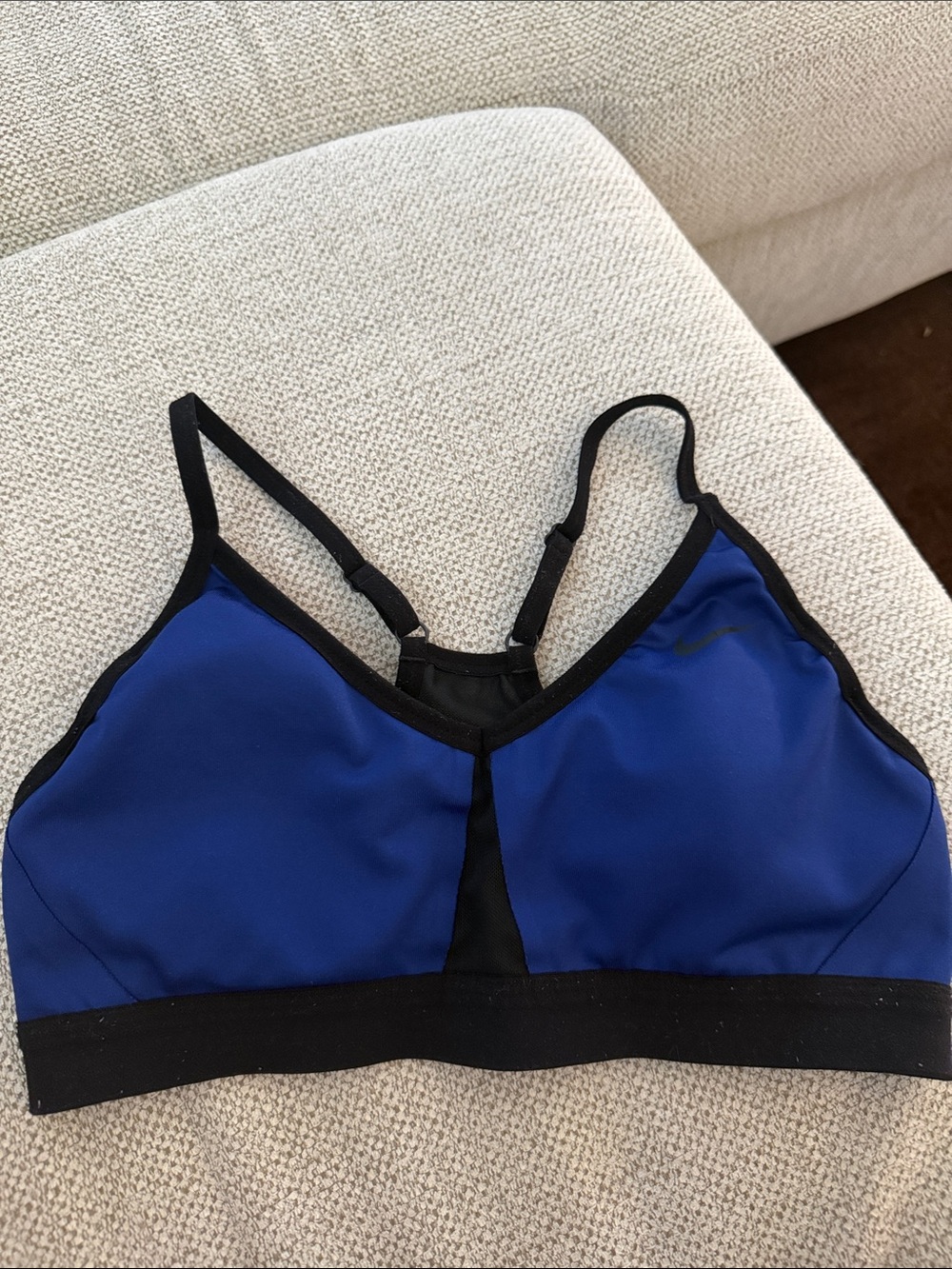 Blue & Black Nike Dry-Fit Sports Bra